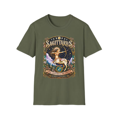 Sagittarius Zodiac Softstyle T-Shirt – Celestial Archer Artwork