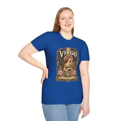 Virgo Zodiac Softstyle T-Shirt – Celestial Maiden Artwork