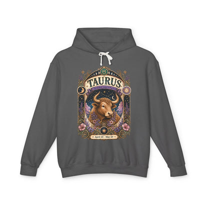 Taurus Zodiac Hooded Sweatshirt – Enchanted Bull Artwork