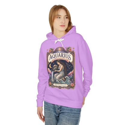 Aquarius Zodiac Hooded Sweatshirt – Enchanted Water Bearer Artwork