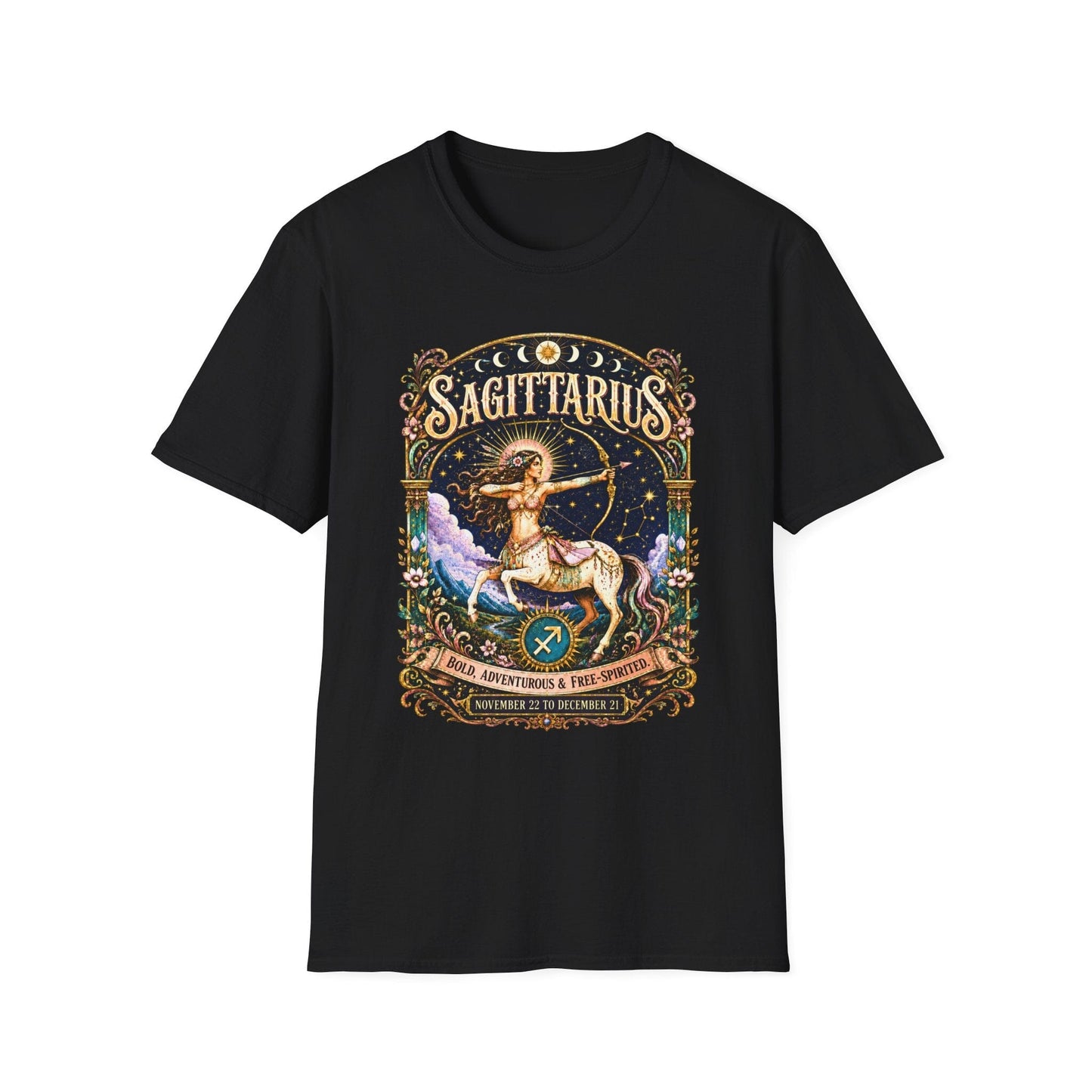 Sagittarius Zodiac Softstyle T-Shirt – Celestial Archer Artwork