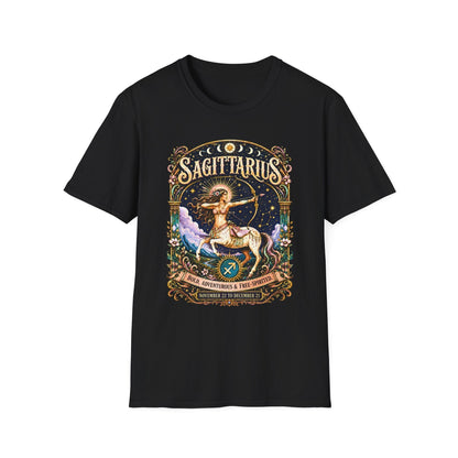 Sagittarius Zodiac Softstyle T-Shirt – Celestial Archer Artwork