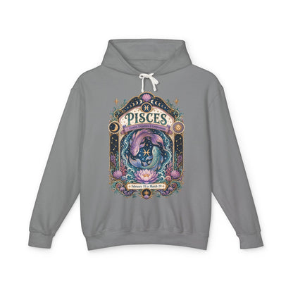 Pisces Zodiac Hooded Sweatshirt – Enchanted Fish Artwork