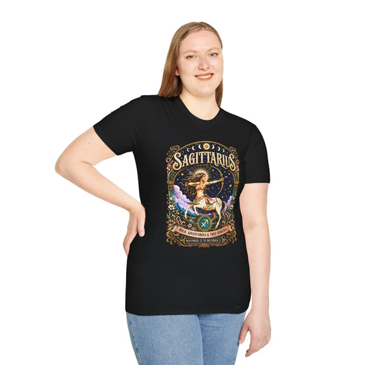 Sagittarius Zodiac Softstyle T-Shirt – Celestial Archer Artwork