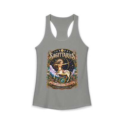Sagittarius Zodiac Women's Racerback Tank – Ornate Archer Artwork