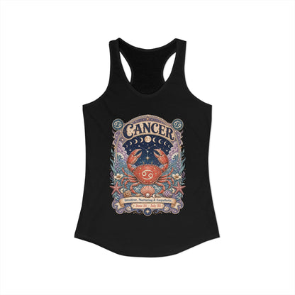 Cancer Zodiac Women's Racerback Tank – Ornate Crab Artwork