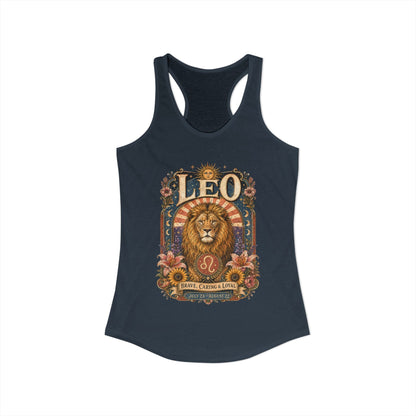 Leo Zodiac Women's Racerback Tank – Ornate Lion Artwork