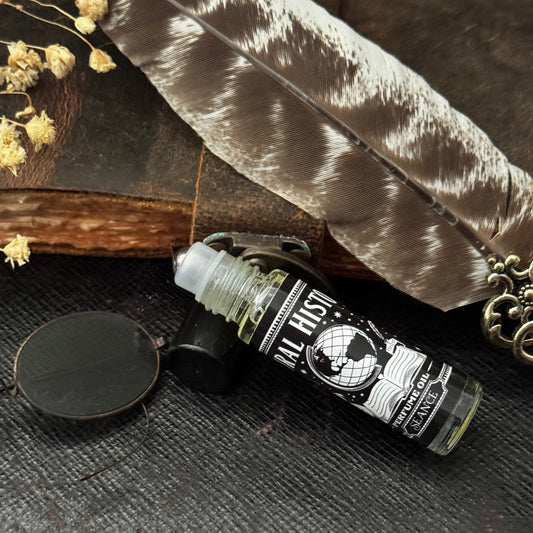 Natural History Perfume Oil Roller | Old Books & Black Tea