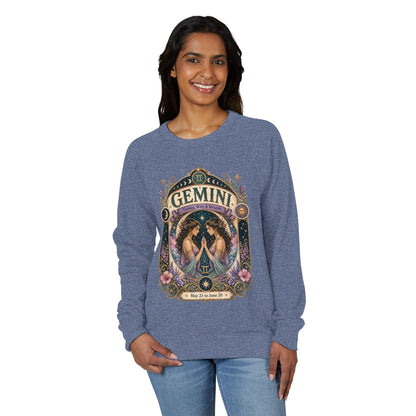 Gemini Zodiac Raglan Sweatshirt – Ethereal Twins Artwork