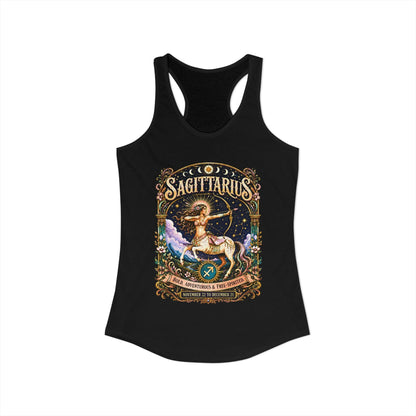 Sagittarius Zodiac Women's Racerback Tank – Ornate Archer Artwork