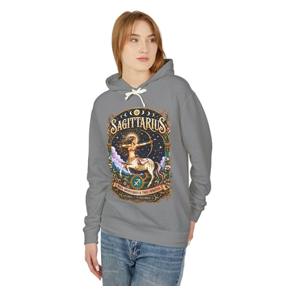 Sagittarius Zodiac Hooded Sweatshirt – Enchanted Archer Artwork