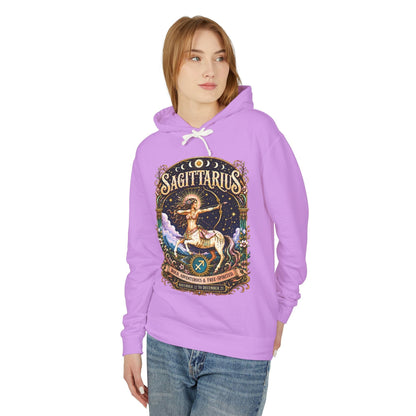 Sagittarius Zodiac Hooded Sweatshirt – Enchanted Archer Artwork