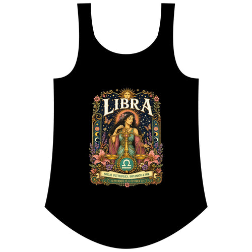Libra Zodiac Women's Festival Tank Top – Vintage Scales Astrology Tank