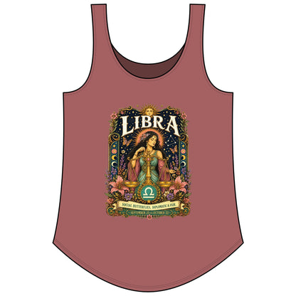 Libra Zodiac Women's Festival Tank Top – Vintage Scales Astrology Tank