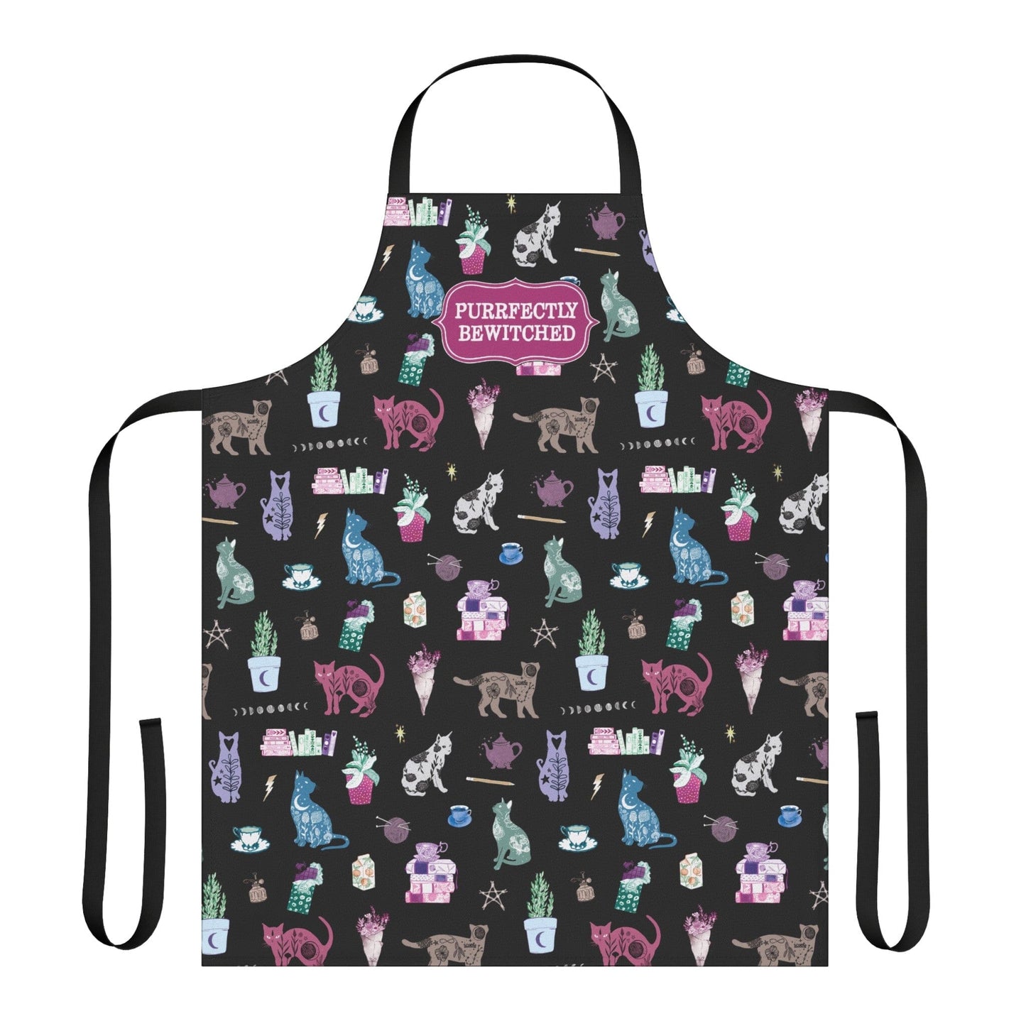 Cats Purrfectly Bewitched Kitchen Apron