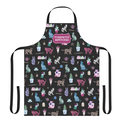 Cats Purrfectly Bewitched Kitchen Apron