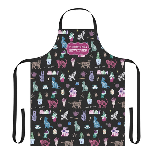 Cats Purrfectly Bewitched Kitchen Apron