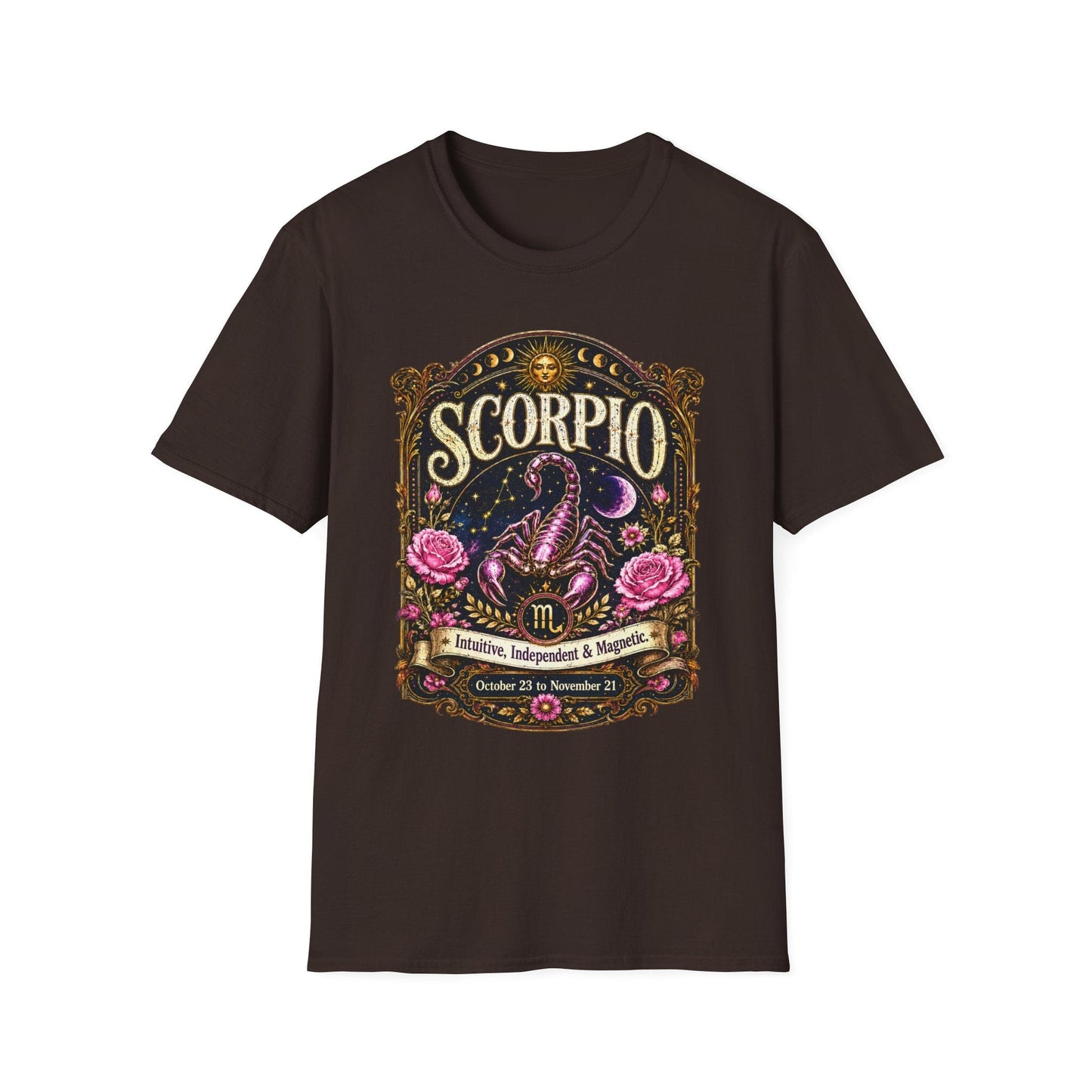 Scorpio Zodiac Softstyle T-Shirt – Celestial Scorpion Artwork