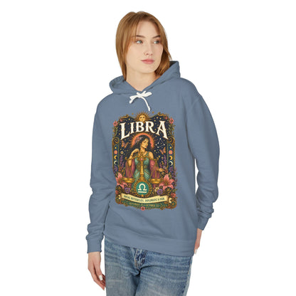 Libra Zodiac Hooded Sweatshirt – Enchanted Scales Artwork
