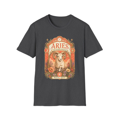 Aries Zodiac Softstyle T-Shirt – Celestial Ram Artwork