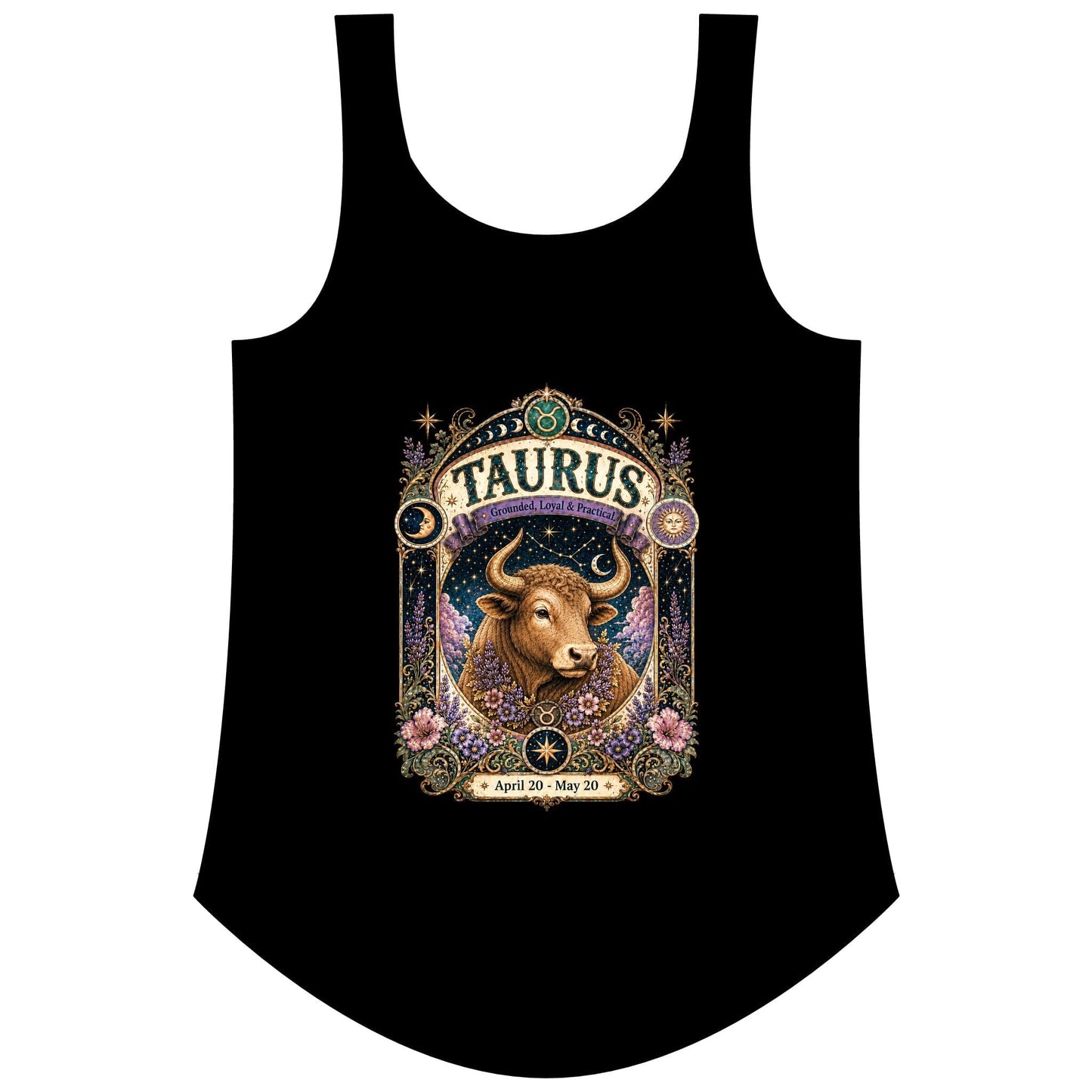 Taurus Zodiac Women's Festival Tank Top – Vintage Bull Astrology Tank