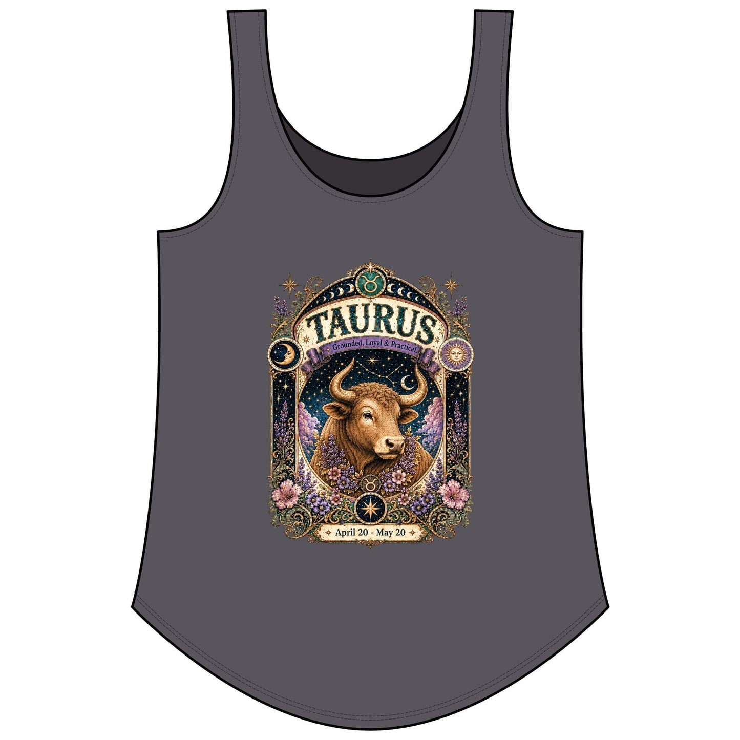 Taurus Zodiac Women's Festival Tank Top – Vintage Bull Astrology Tank