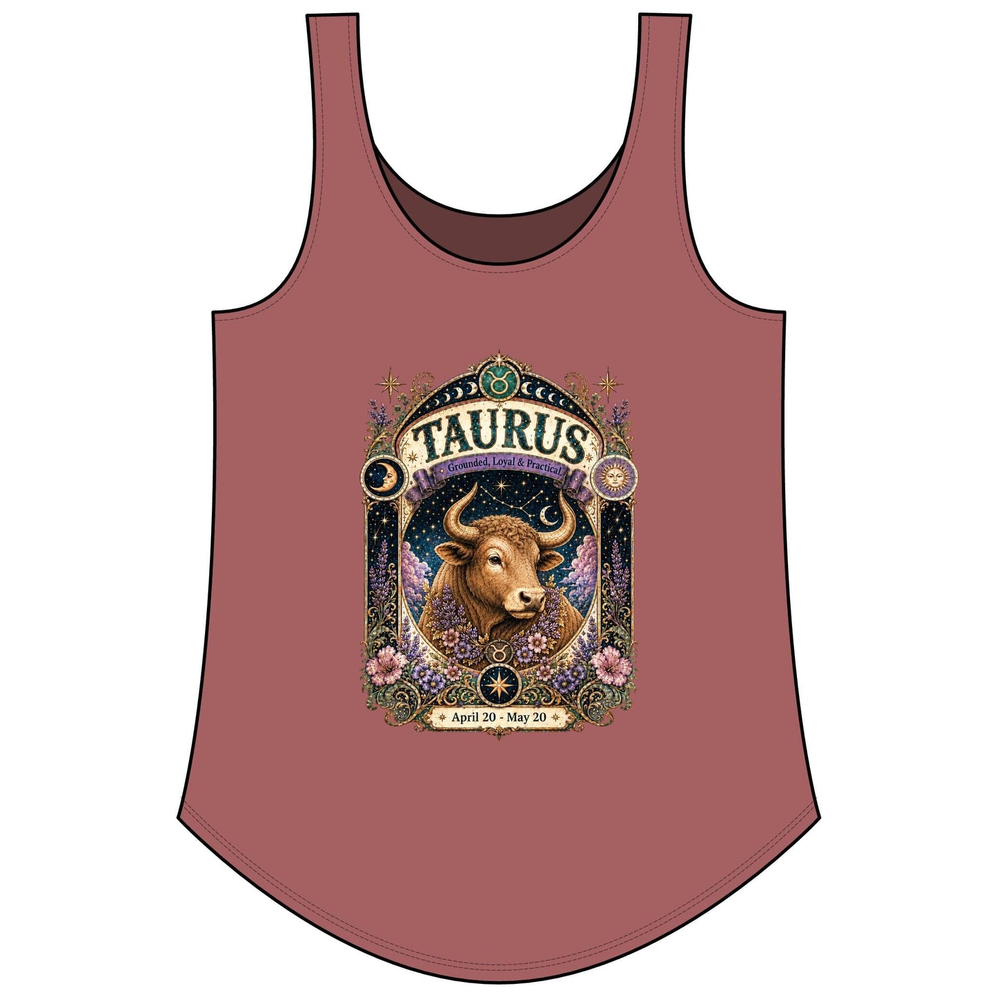 Taurus Zodiac Women's Festival Tank Top – Vintage Bull Astrology Tank