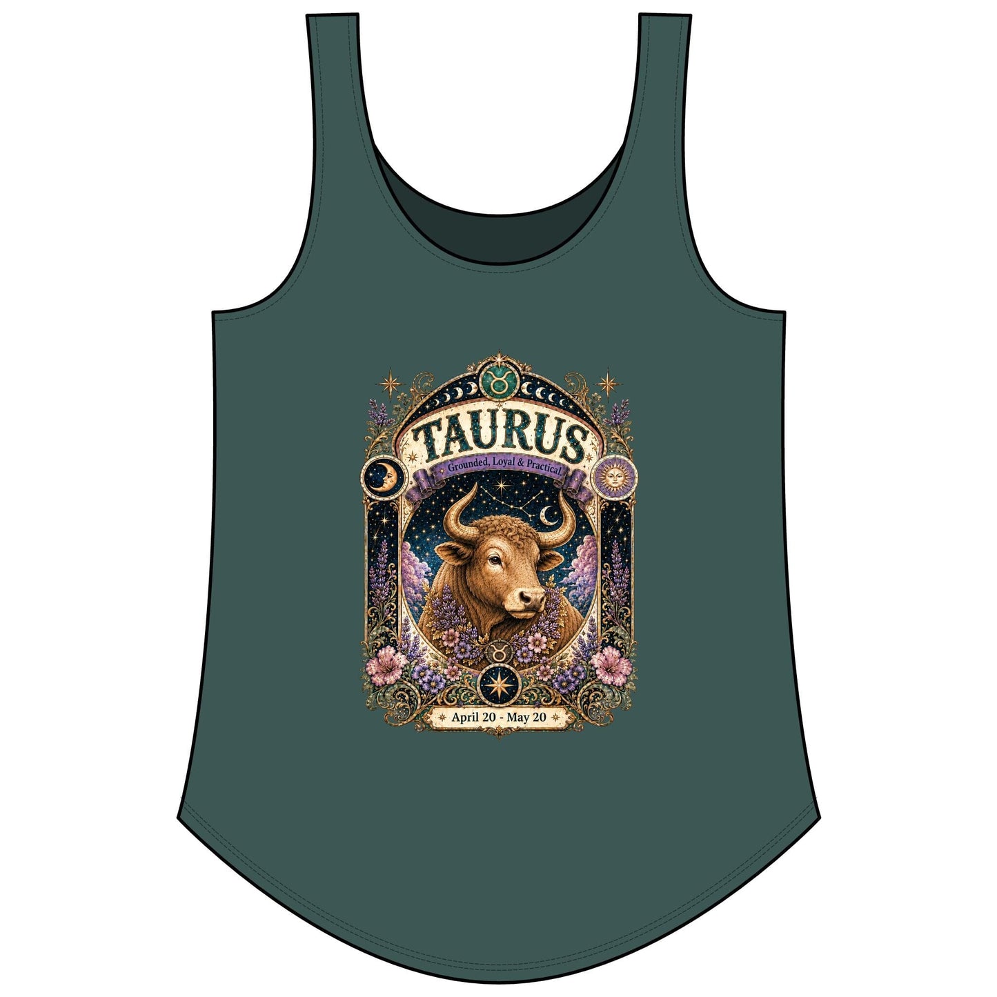 Taurus Zodiac Women's Festival Tank Top – Vintage Bull Astrology Tank