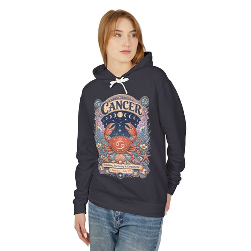 Cancer Zodiac Hooded Sweatshirt – Enchanted Crab Artwork