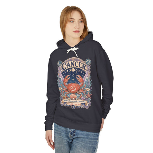 Cancer Zodiac Hooded Sweatshirt – Enchanted Crab Artwork