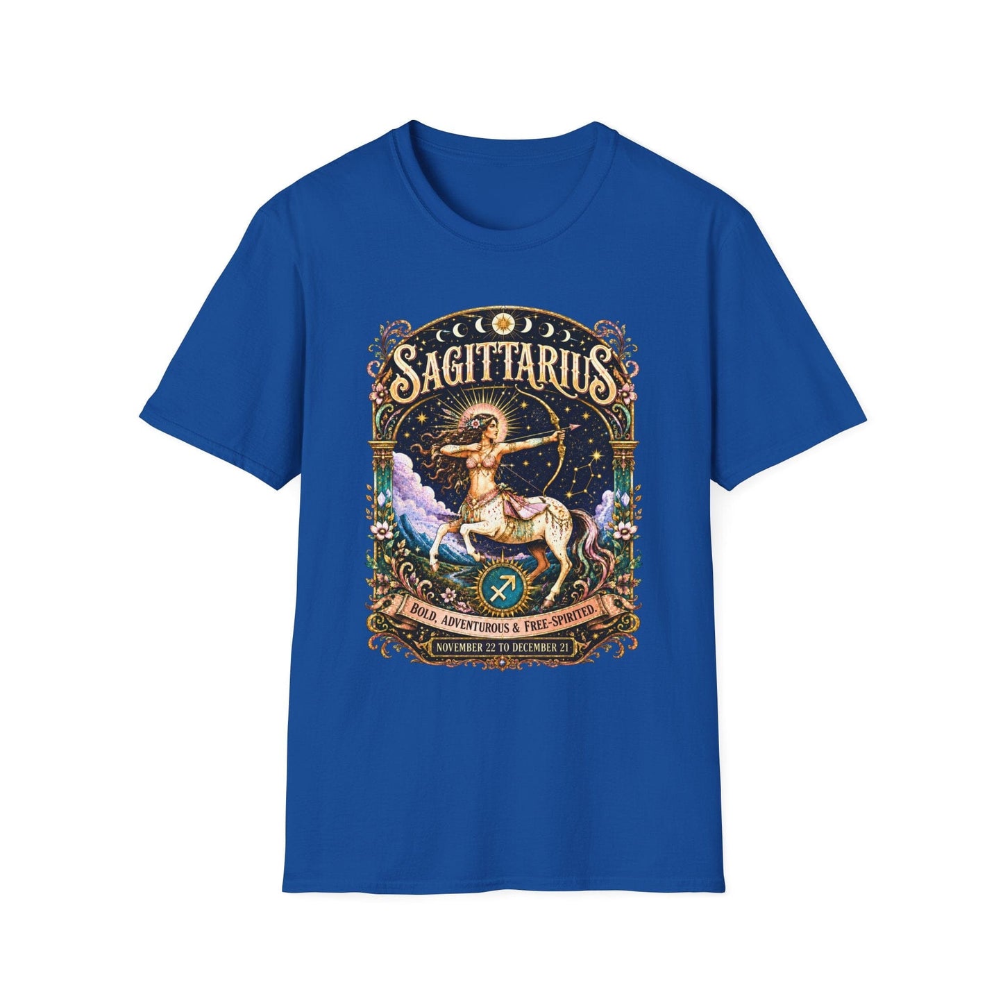 Sagittarius Zodiac Softstyle T-Shirt – Celestial Archer Artwork