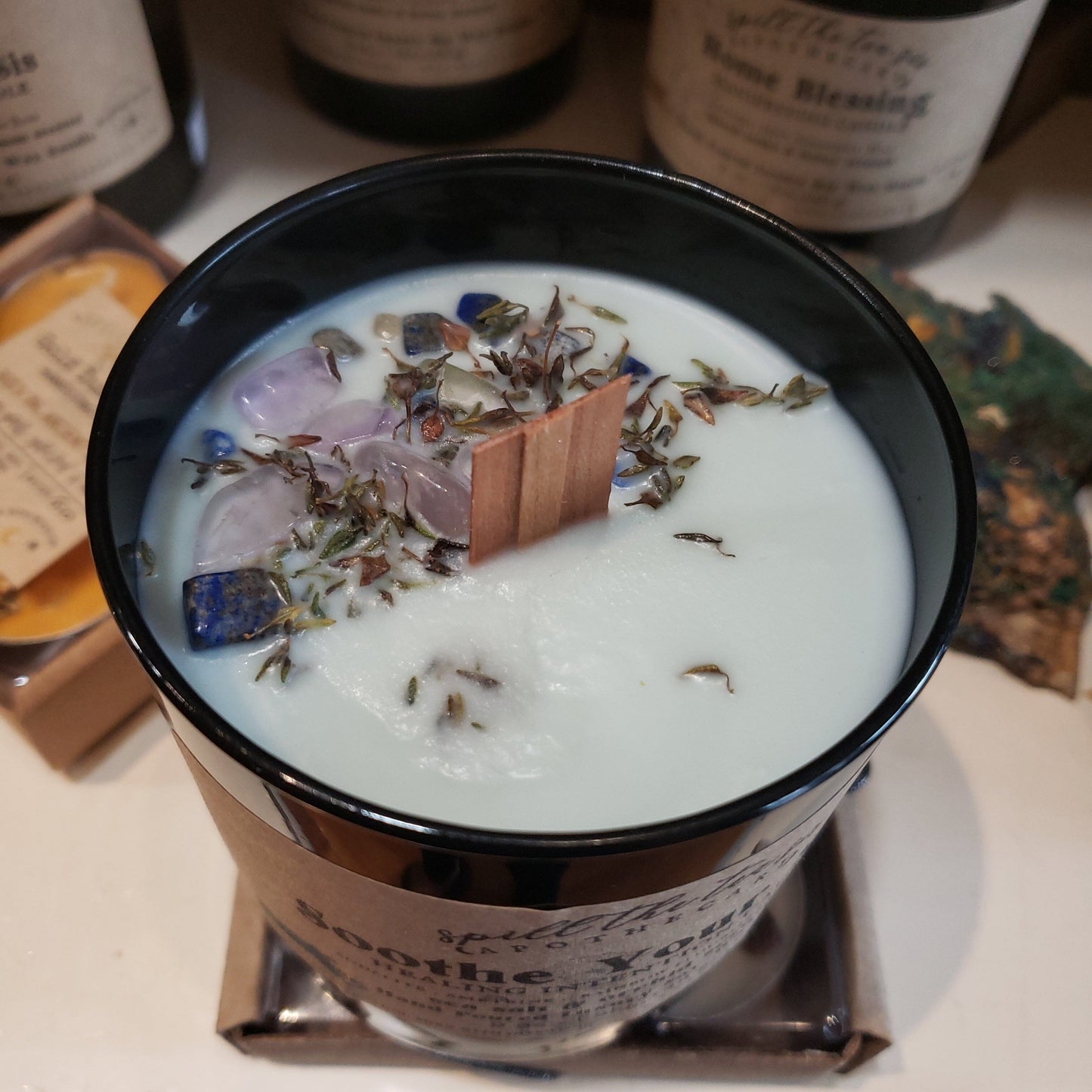 Soothe Your Soul Healing & Peace Intention Candle | Calming Soy Wax Candle - Spirit Nest