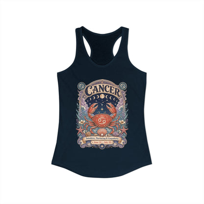 Cancer Zodiac Women's Racerback Tank – Ornate Crab Artwork