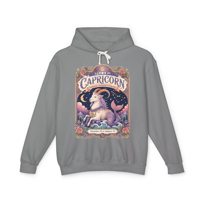 Capricorn Zodiac Hooded Sweatshirt – Enchanted Sea Goat Artwork