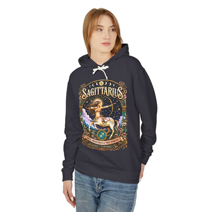 Sagittarius Zodiac Hooded Sweatshirt – Enchanted Archer Artwork