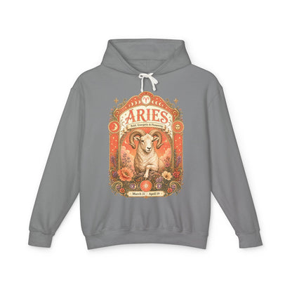 Aries Zodiac Hooded Sweatshirt – Enchanted Ram Artwork