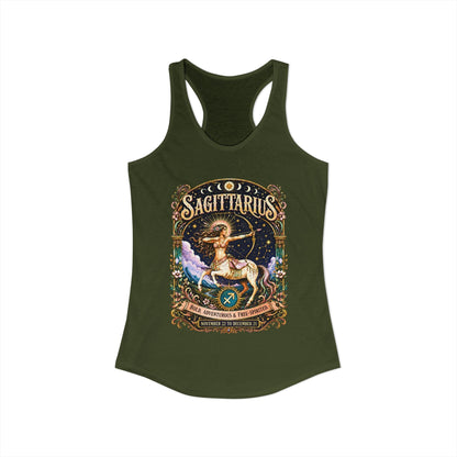 Sagittarius Zodiac Women's Racerback Tank – Ornate Archer Artwork