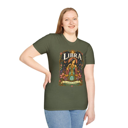 Libra Zodiac Softstyle T-Shirt – Celestial Scales Artwork