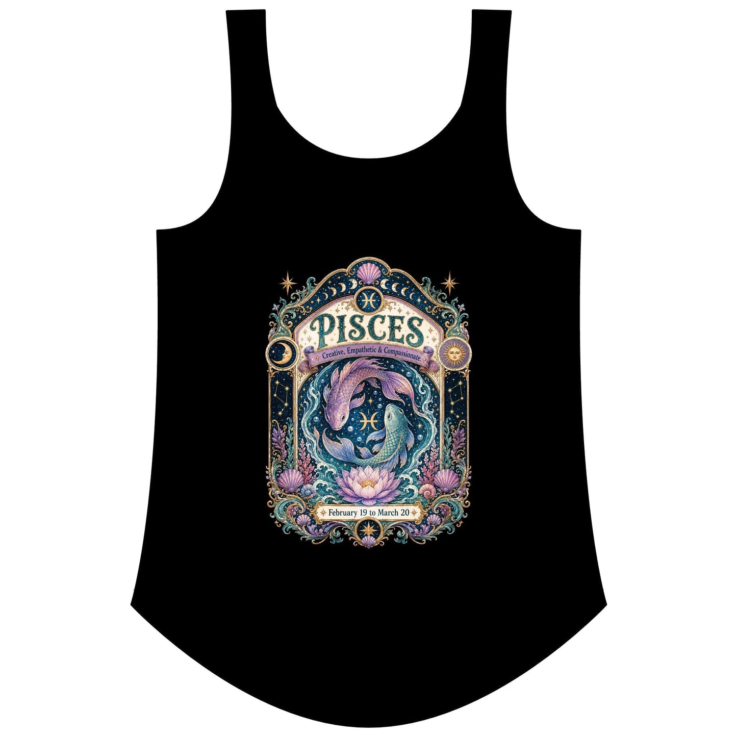 Pisces Zodiac Women's Festival Tank Top – Vintage Fish Astrology Tank