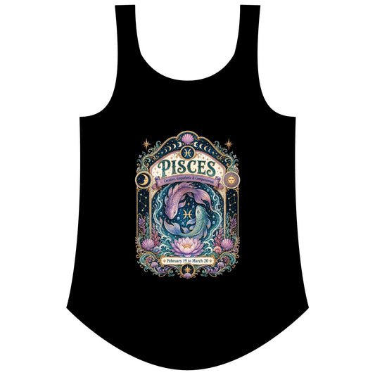 Pisces Zodiac Women's Festival Tank Top – Vintage Fish Astrology Tank