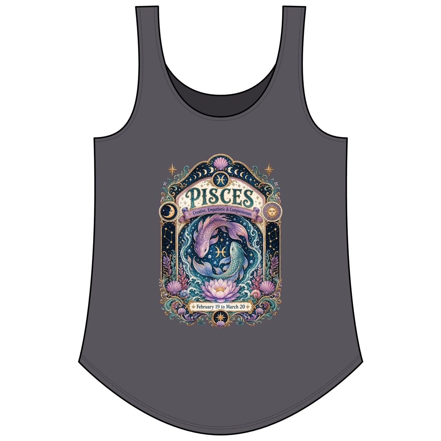 Pisces Zodiac Women's Festival Tank Top – Vintage Fish Astrology Tank