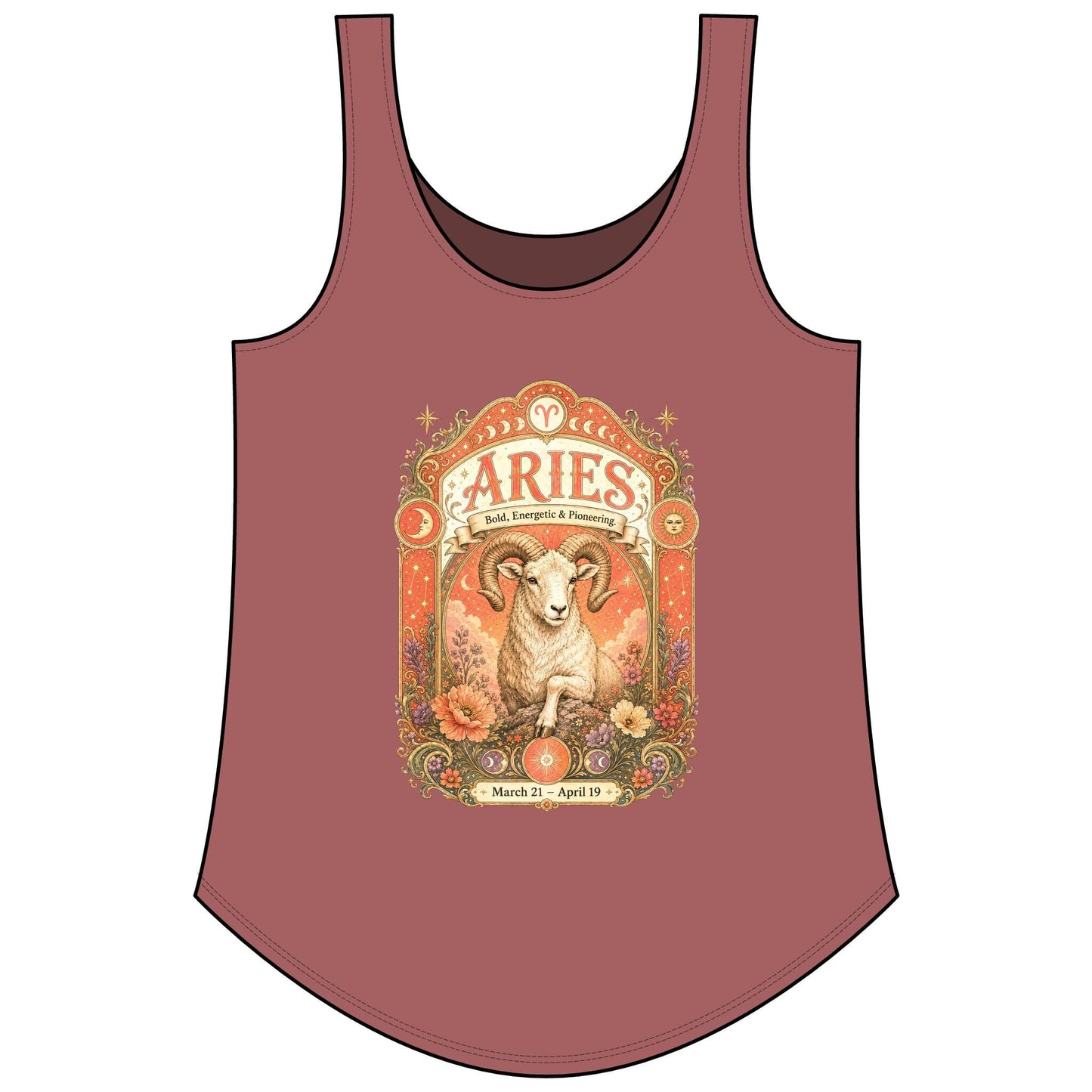 Aries Zodiac Women's Festival Tank Top – Vintage Ram Astrology Tank