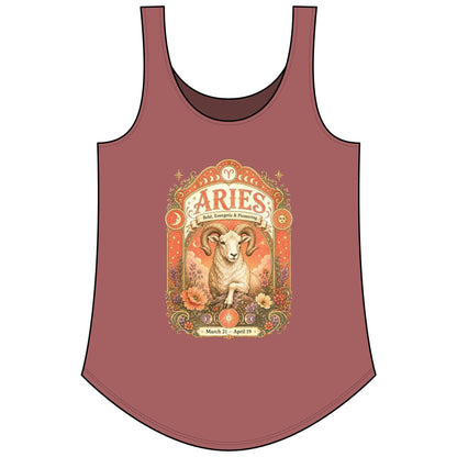 Aries Zodiac Women's Festival Tank Top – Vintage Ram Astrology Tank