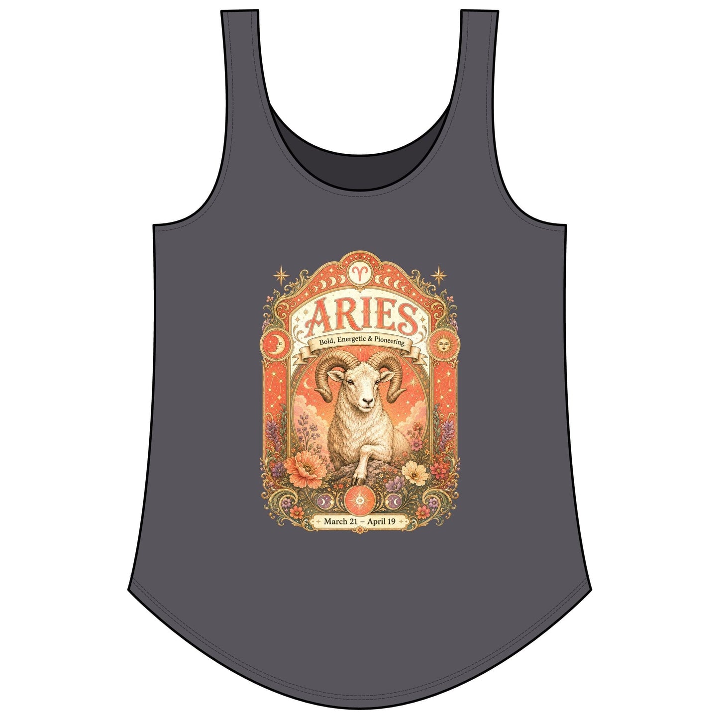 Aries Zodiac Women's Festival Tank Top – Vintage Ram Astrology Tank