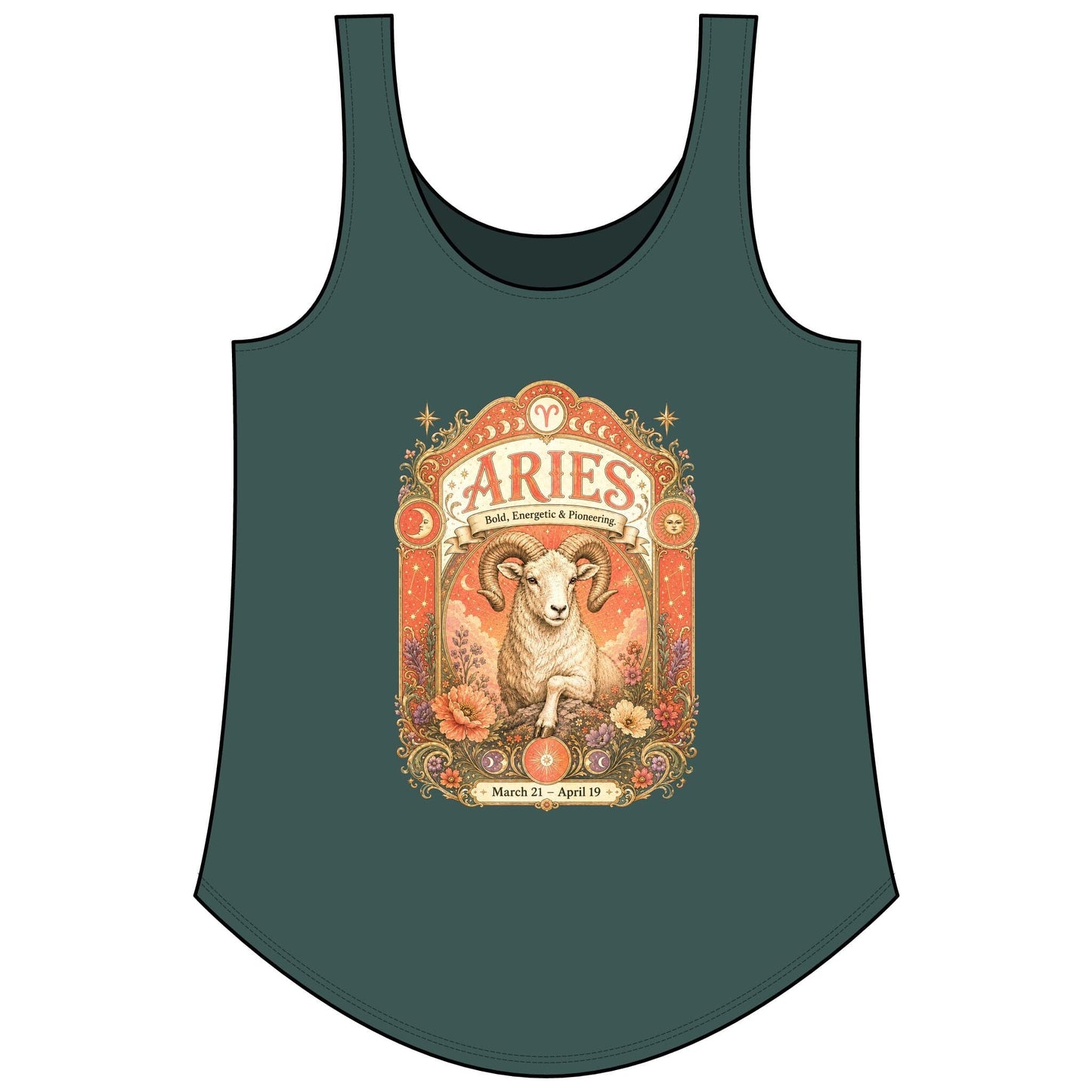 Aries Zodiac Women's Festival Tank Top – Vintage Ram Astrology Tank