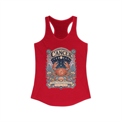 Cancer Zodiac Women's Racerback Tank – Ornate Crab Artwork