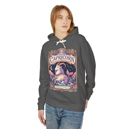 Capricorn Zodiac Hooded Sweatshirt – Enchanted Sea Goat Artwork