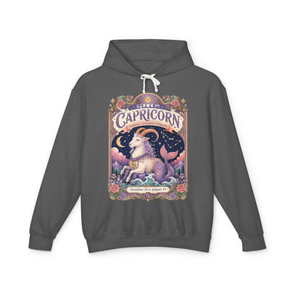 Capricorn Zodiac Hooded Sweatshirt – Enchanted Sea Goat Artwork