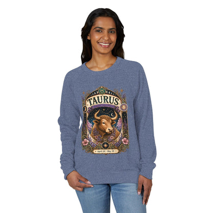 Taurus Zodiac Raglan Sweatshirt – Ethereal Bull Artwork