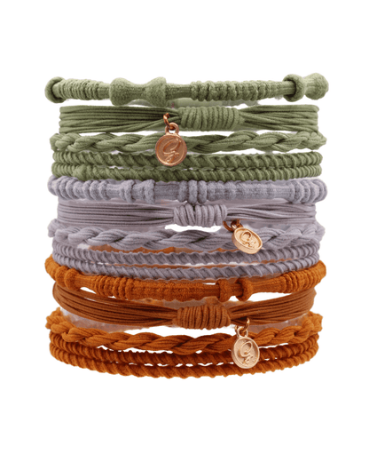 Laguna Hair Tie Bracelet Set - Waterproof No-Snag Elastic Stacks - Spirit Nest